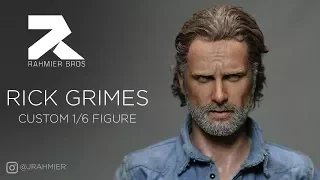 Rick Grimes Sculpture 1:6 Walking Dead Figure Timelapse Repaint, Beard and Hair Rooting Process