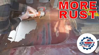 Ep.24 1979 Ford F250 Restoration - Drivers floor pan rust removal and prep for new metal