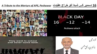 A Tribute to Martyrs of Army Public School (APS) Peshawar 16 December 2014.