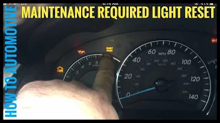 How To Reset The Maintenance Required Light On A 2012-2015 Toyota Camry