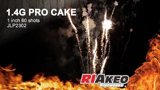 USA 1.4G PRO CAKE 1 inch 60 shots JLP2302 | RIAKEO FIREWORKS