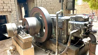 Start up Big Heavy 60HP Old Ruston Engine || Starting Desi Old Ruston Hornsby Powerful Engine