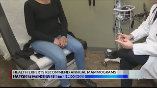 Health experts recommend annual mammograms