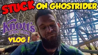 STUCK on Ghost Rider at Knotts Berry Farm! - LA Vlog