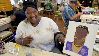 Social Worker Using Art to Help Homeless People