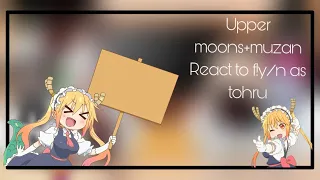 Upper moons react f!y/n as torhru || fights scenes || portaluxl || cringe