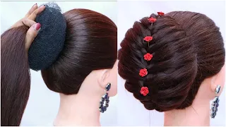 Simple wedding bun hairstyle - easy hairstyle | bun hairstyle | juda hairstyle| Hairstyle For Ladies