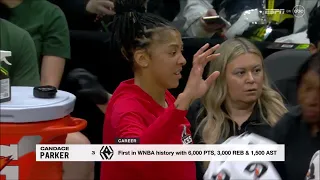 Candace Parker Mic'd Up During Las Vegas Aces 41 Point Win Over Seattle Storm