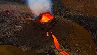 Drönare - Vulkanutbrott på Island (Fagradalsfjall)
