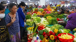 Amazing food market scenes, plenty of vegetables, fruits, meat and more