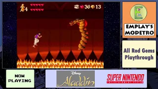 Disney's Aladdin - SNES - All Red Gems - #8 - Final Battle and Ending