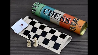 Tournament Plastic Chess Pieces & Roll Up Chess Board