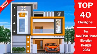 Top 40 Two Floor House Front Elevation Designs 2023 | Double Floor House Front View Designs