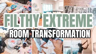 2021 FILTHY ROOM CLEAN AND DECORATE WITH ME | EXTREME ROOM TRANSFORMATION FILTHY HOUSE CLEAN 2021