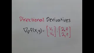 Directional Derivatives and the Gradient of a Multivariable Function