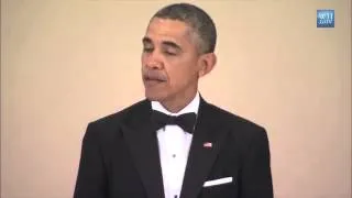 Obama Offers Toast At Japanese State Dinner