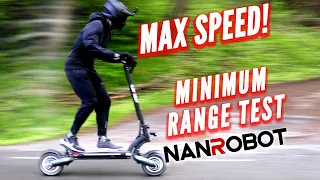 NANROBOT D6+ MINIMUM RANGE TEST - MAX SPEED RIDING💨