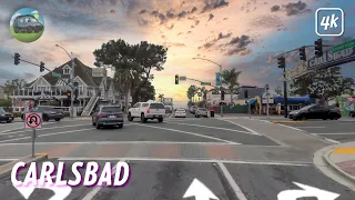 The VILLAGE by the SEA, CARLSBAD, California 4K DRIVING TOUR - with Captions