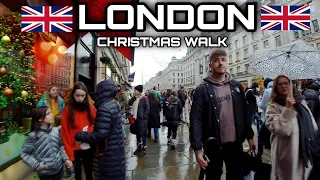 [4K]🎅🌲WALK AT LONDON'S REGENT STREET🌲LUXURY RUSH HOUR CHRISTMAS SHOPPING |CHRISTMAS WALK 2021🎅