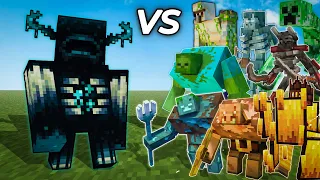 WARDEN vs ALL MUTANT MOBS | Minecraft Mob Battle