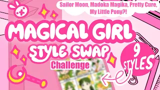 Magical Girl Style Swap Challenge ((Drawing in different magical girl styles))