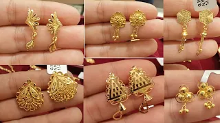 Latest Gold Daily Wear Earrings Designs With Price / Gold Jewellery Collection Hindi