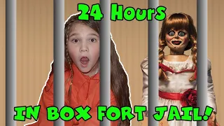 24 Hours In Box Fort Jail! I Ate All The Halloween Candy!