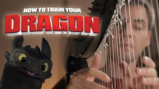 How To Train Your Dragon Medley - Harp Cover