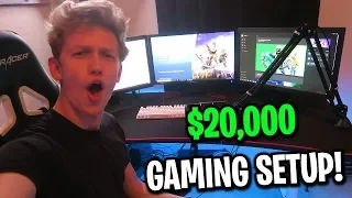 MY NEW $20,000 FORTNITE GAMING SETUP & ROOM TOUR! (Updated 2018 Gaming Room)