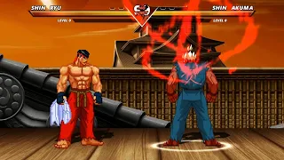 SHIN RYU vs SHIN AKUMA - Highest Level Incredible Epic Fight!