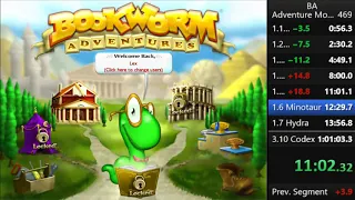 Bookworm Adventures Deluxe (PC) Adventure Mode speedrun in 1:00:26
