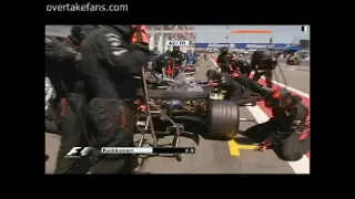 Kimi Raikkonen Finally Pits - Legendary Stint at the 2005 French GP (Kimi makes up 11 positions)