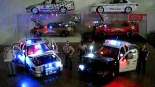 America Police model cars 1:18 scale with lights and siren.