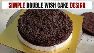 How to make Double Wish Cake | Design for beginners |  | Beginner friendly Cake Design