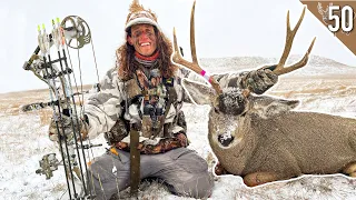 Late Season BOW Hunting in CRAZY WEATHER! - Spot and Stalk Mule Deer Hunting
