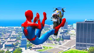 GTA 5 Spiderman Epic Jumps #17 ( Spider-Man Stunts & Fails )
