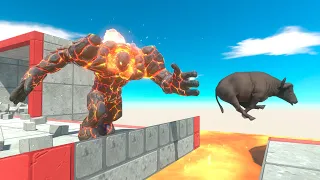 Escape from the Lava Golem - Animal Revolt Battle Simulator