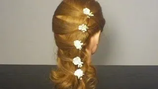 Быстрая прическа для длинных волос. Easy hairstyle for long hair