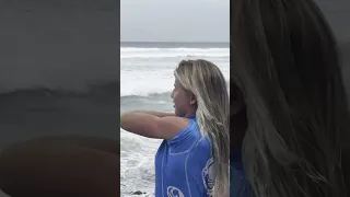 Erin Brooks 15 years old surfer getting for surfing traning