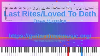 Last Rites/Loved To Deth Sheet Music Free, Dave Mustaine Synthesia Piano