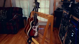 DIY plywood Multi Guitar Stand. a step by step do it you self workshop video