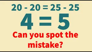 Can you spot the mistake in this proof?