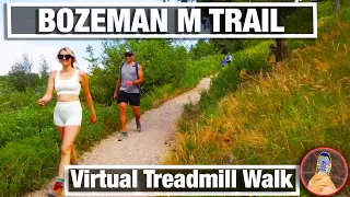 City Walks - Bozeman's M Trail Nature Walk - Virtual Treadmill Walking Trail in 4K - Fixed Sound