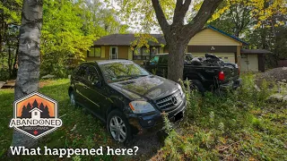 Abandoned drug dealers house with Mercedes Benz left behind. Explore #87