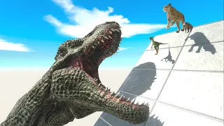 T-Rex Jump Over Head Challenge - Animal Revolt Battle Simulator