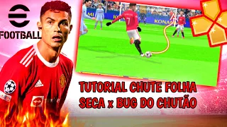 TUTORIAL CHUTE DO CR7 (FOLHA SECA) COM JOGADOR FUTEBOL EUROPEU•efootball ppsspp•ps2
