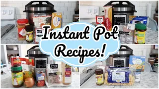 4 DUMP & GO INSTANT POT RECIPES! EASY PRESSURE COOKER DINNER IDEAS!