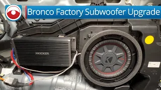 2023 Ford Bronco Fake Sub and Amplifier Plug and Play upgrade.