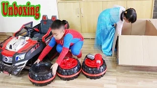 Frozen Elsa Spiderman Unboxing Car Toys Test Drive Park Playtime Fun Ckn Toys  Thoughtful VietNam