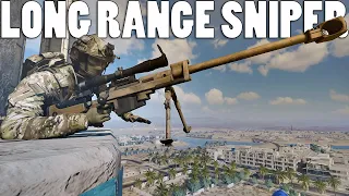 LONG-RANGE SNIPING WITH THE 12.7MM SNIPER RIFLE - Squad Middle East Escalation Mod Gameplay